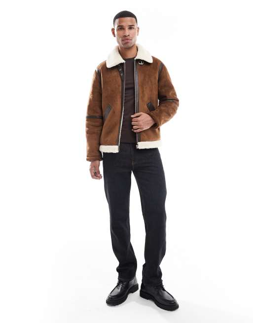 Jack & Jones – Jasnobrązowa kurtka pilotka z imitacji zamszu, 2 z 5