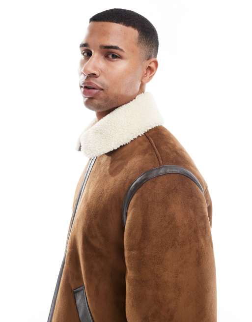 Jack & Jones – Jasnobrązowa kurtka pilotka z imitacji zamszu, 4 z 5