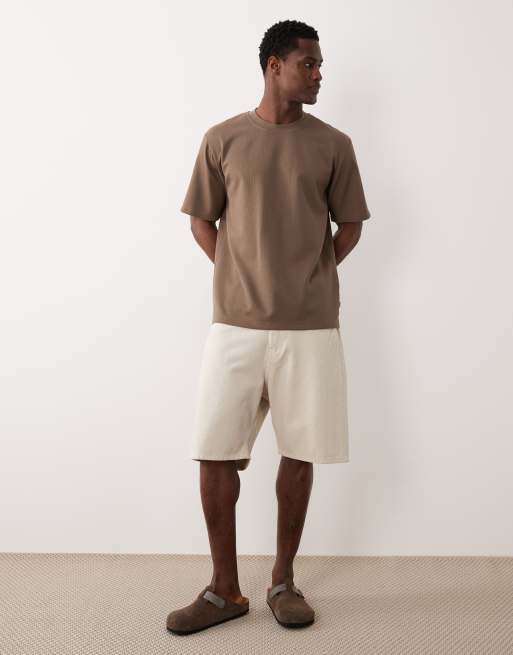 Jack & Jones – Jasnobrązowy T-shirt o waflowej fakturze, 2 z 5