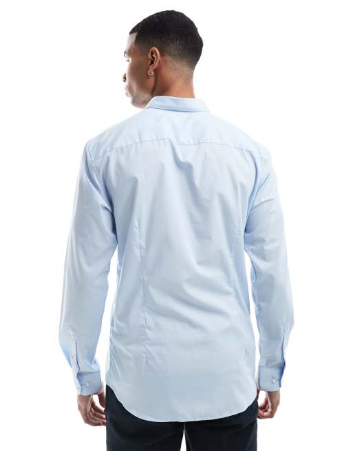 Jack & Jones – Jasnoniebieska elegancka koszula do pracy, 3 z 4