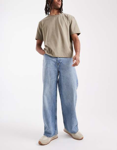 Jack & Jones Dave wide fit jeans in light blue