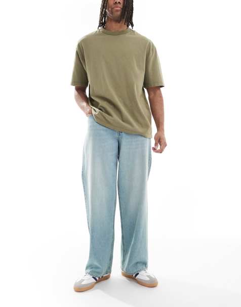 Jack & Jones Dave wide fit jeans in light blue
