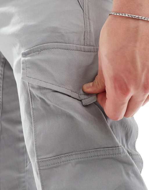 Jack & Jones – Jasnoszare spodnie bojówki z mankietami, 5 z 5