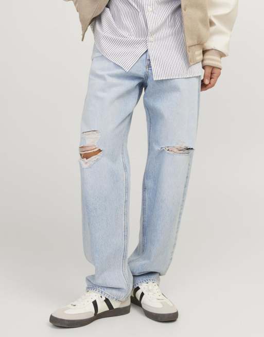 Jack & Jones - Jean ample - Bleu jean