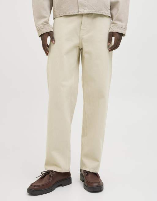 Jack & Jones - Jean ample - Écru