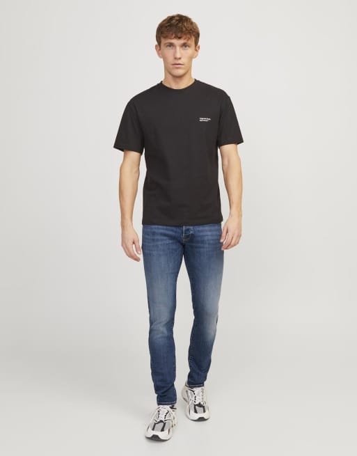 Jack & Jones – Jeans aus Denim in Blau in schlanker Passform