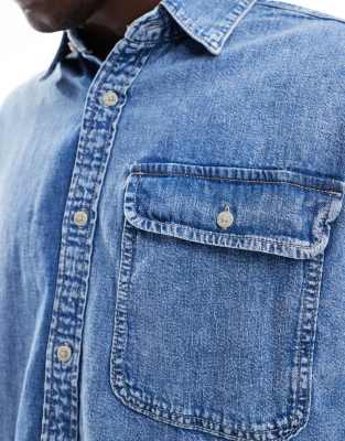 JACK & JONES Jeanshemd Wide Fit – Langärmlig, Klassisches Design Für Herren