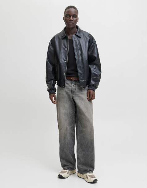 Jack & Jones - Jeans met wijde pasvorm in zwart denim - view 1