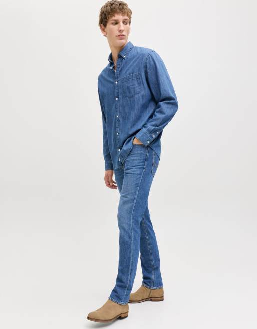 Jack & Jones - Jeans regular fit blu denim, 6 di 7