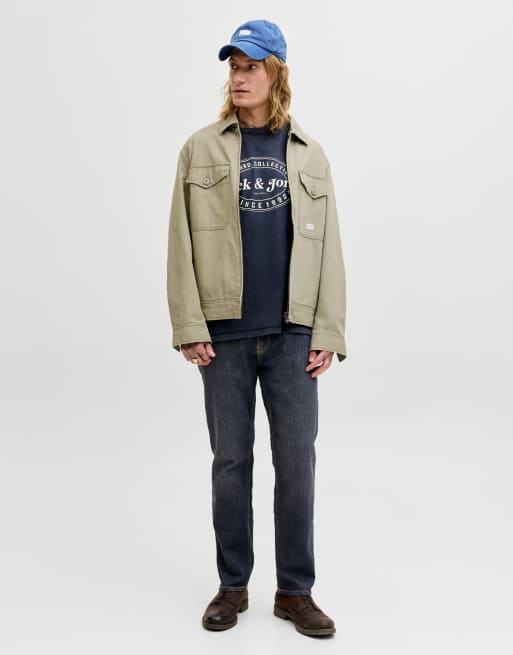Jack & Jones jeans regular fit in denim grigio, 3 di 7