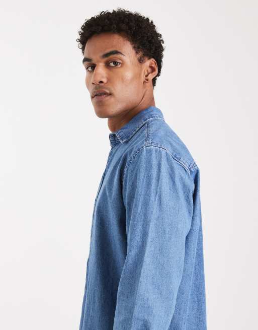 Jack & Jones – Jeanshemd in Mittelblau, 4 von 5