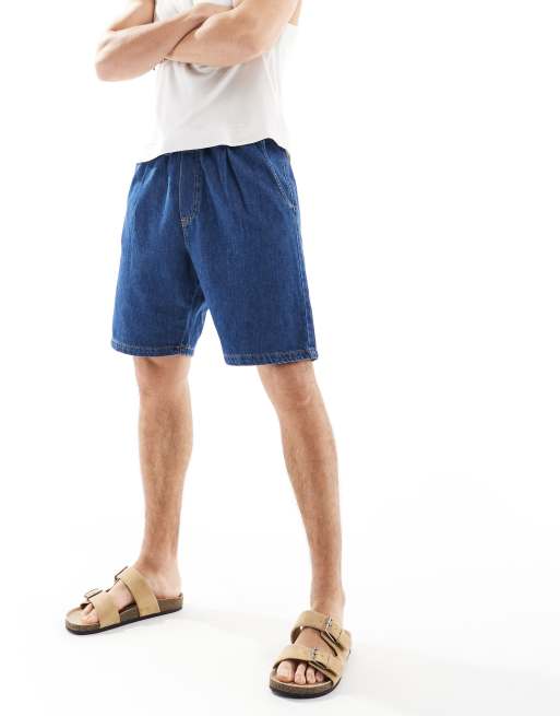 Jack & Jones – Jeansshorts in Blau mit Kordelzugbund, 4 von 5