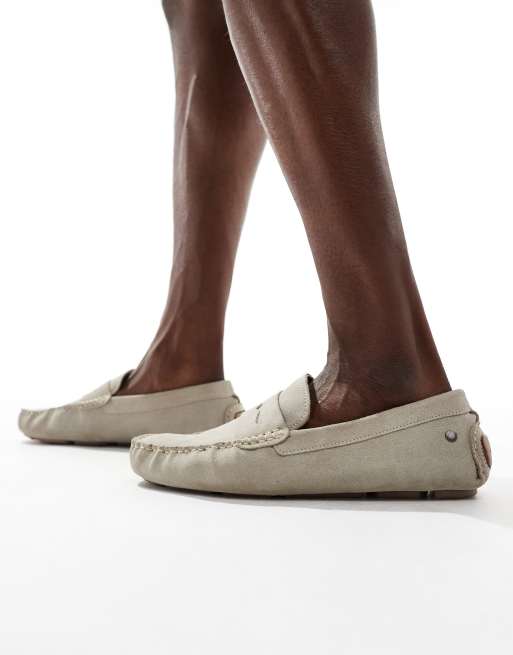 Jack & Jones Jensen loafer in off white