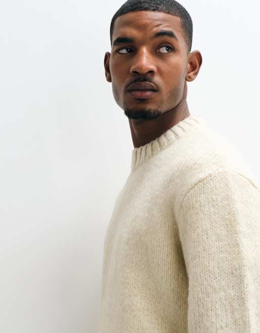 Jack & Jones - jersey de punto extragrande en amarillo mantequilla, 2 de 5