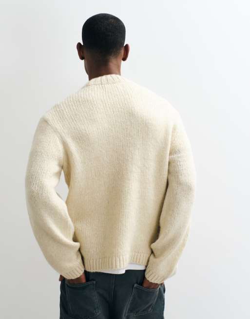 Jack & Jones - jersey de punto extragrande en amarillo mantequilla, 5 de 5