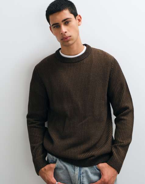 Jack & Jones - jersey grueso acanalado marrón - view 1