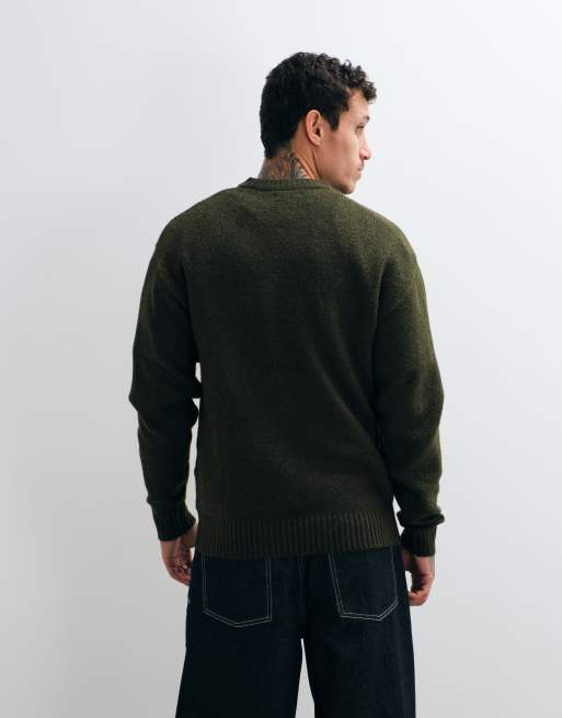 Jack & Jones jersey oversize afelpado verde oliva, 5 de 5