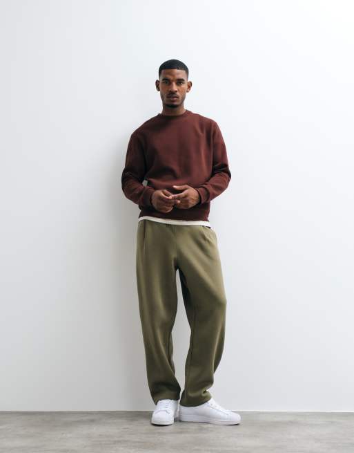 Jack & Jones - jersey oversize con cuello redondo en burdeos, 5 de 5