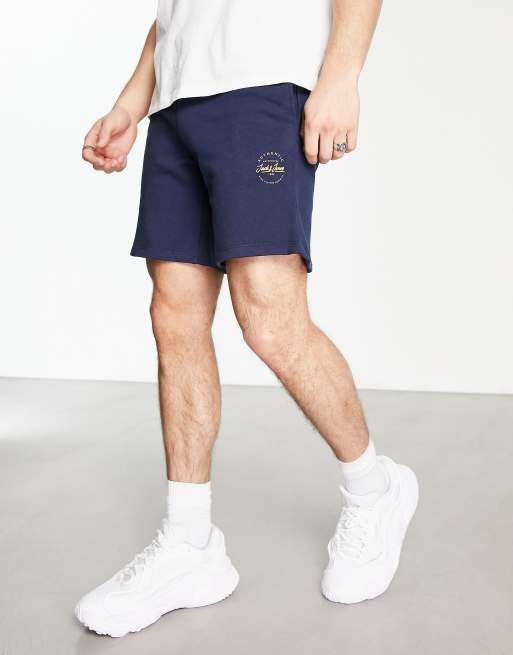 Jack & Jones - Jersey short in marineblauw