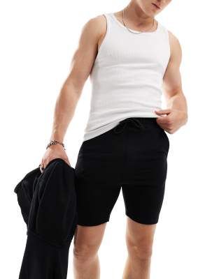 Jack & Jones Jersey Shorts In Black