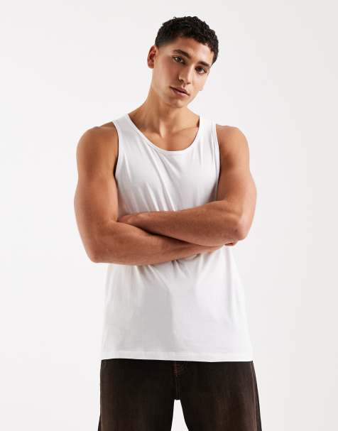 Jack & Jones jersey tank top in white - view 1