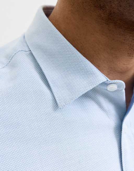 Jack & Jones Joe camicia slim fit con colletto aperto e maniche lunghe blu, 5 di 7