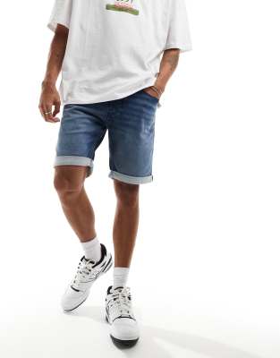 Jack & Jones Jack & Jones jog denim shorts in blue