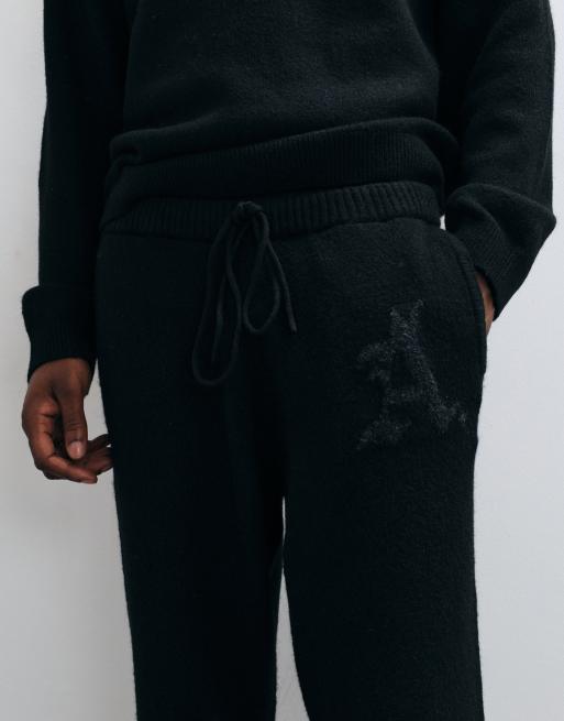 Jack & Jones joggers in maglia con logo neri, 4 di 5