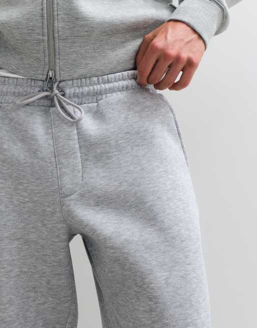 Jack & Jones joggingbukser med brede opsmøg i gråmeleret, 3 af 5
