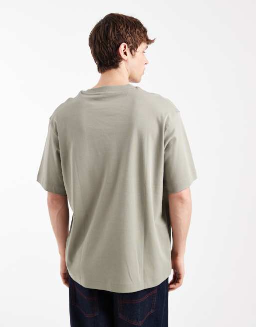Jack & Jones – Kakifärgad, kraftig t-shirt i oversize, 200gsm, 3 av 5