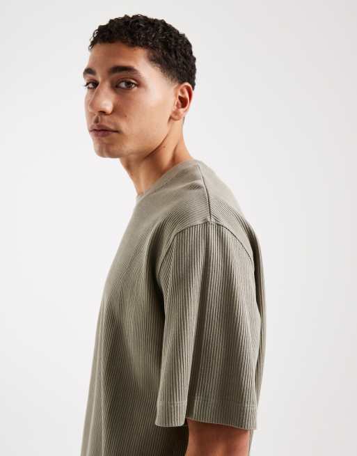 Jack & Jones – Kakifärgad t-shirt i oversized fit, 4 av 5