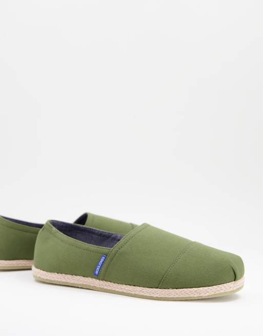 Jack & Jones – Kakifärgade espadriller