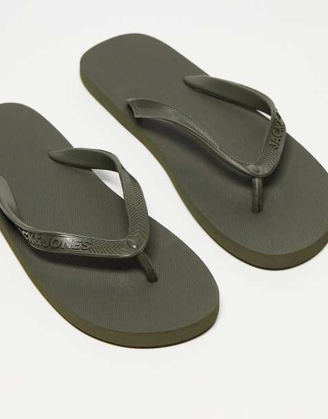 Jack & Jones – Kakifärgade flip flops - view 1
