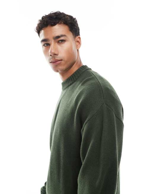 Jack & Jones - Kakigrøn strikket oversized trøje, 2 af 5
