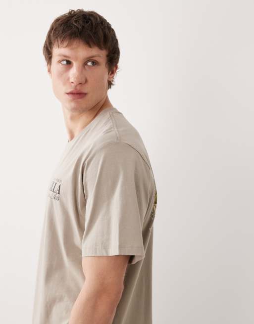 Jack & Jones – Kakigrön t-shirt i oversize med landskapstryck baktill, 5 av 5