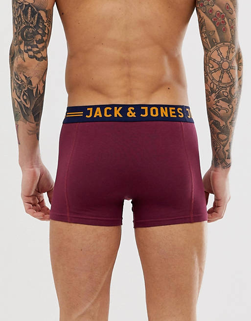 Jack & Jones – Kalsonger 3-pack med kontrastband i midjan