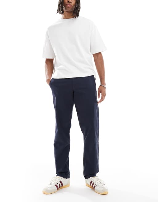 Jack & Jones – Kane – 2er-Pack lockere Chinohosen in Beige & Marineblau