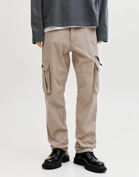 Jack & Jones Kane Cargo-Hose mit normaler Leibhöhe und Relaxed Fit in Grau - view 1