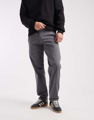 Kane - Locker geschnittene Chinohose in Grau Grau W29 L30