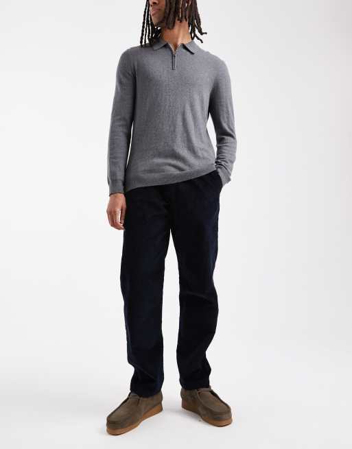Jack & Jones - Kane - Pantalon décontracté en velours côtelé avec cordon de serrage à la taille - Marine, 2 de 5
