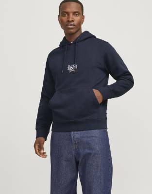 Kapuzenpullover in Marineblau Marineblau M