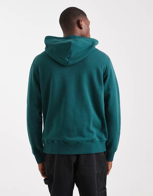Jack & Jones – Kapuzenpullover in Tannengrün mit Grafik am Rücken, 3 von 5