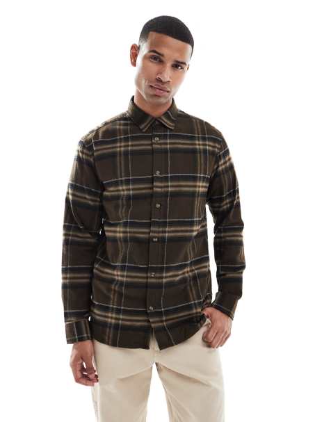 Jack & Jones – Kariertes Hemd in Braun - view 1