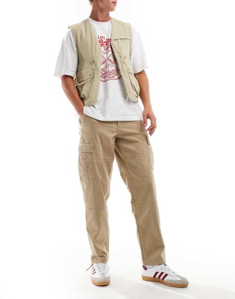Jack & Jones karl loose fit cargo trouser in beige - view 1