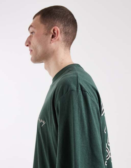 Jack & Jones – Kastiges Oversize-T-Shirt in Grün mit „Studio“-Rückenprint, 4 von 5