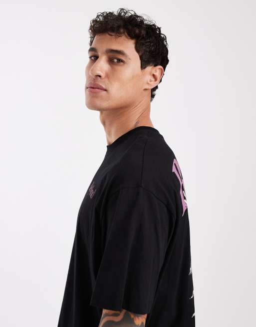 Jack & Jones – Kastiges Oversize-T-Shirt in Schwarz mit Pegasus-Rückenprint, 4 von 5
