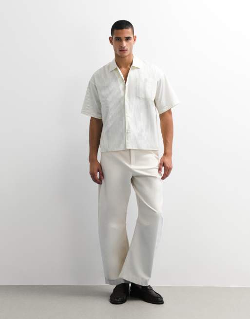 Jack & Jones – Kastiges Popeline-Hemd in gestreiftem Gelb, 2 von 7