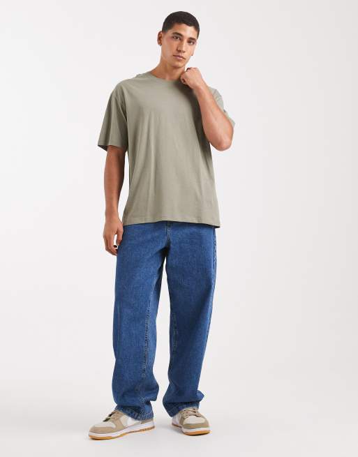 Jack & Jones – Khakifärgad t-shirt i oversize, 2 av 5