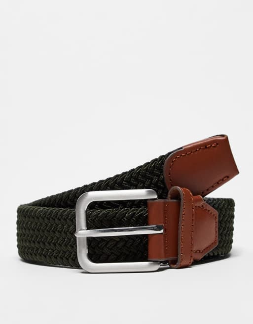 Jack & Jones – Khakifärgat vävt skärp