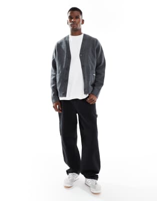 Jack & Jones Knit Cardigan In Gray